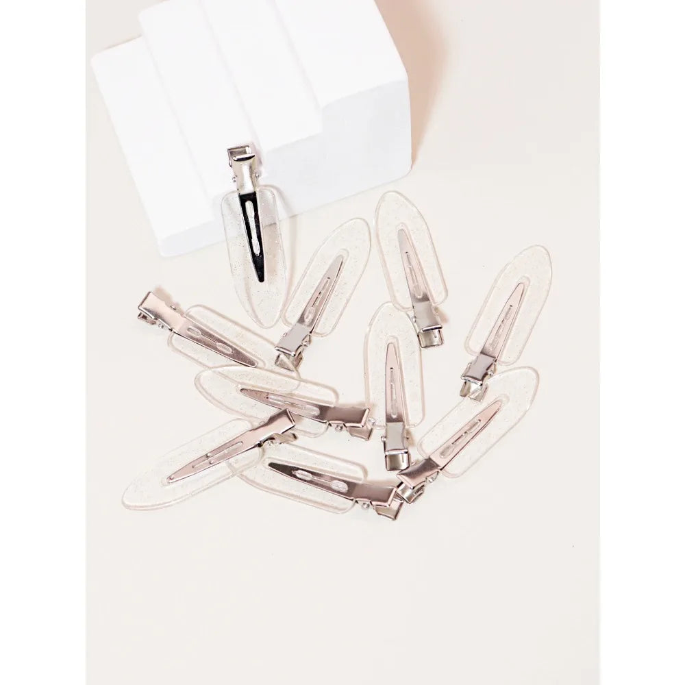 10pcs Transparent Seamless Hair Clips for Girls, Fashion Makeup & Facial Hair Styling Clips, Suitable for Real Hair Wigs
