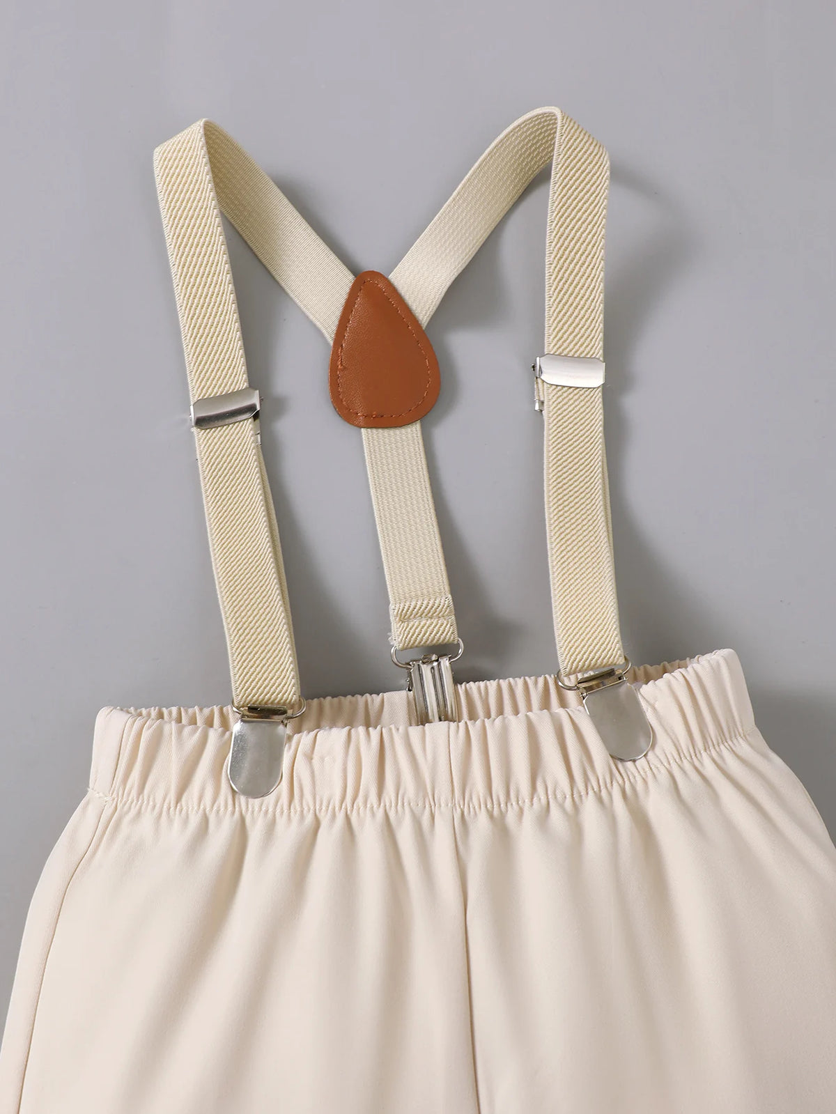 Summer  0-3 Years Old  Infant Baby  Girls  Short  Sleeved Lapel  Top  and Straps  Shorts   Casual  2-Piece  Set