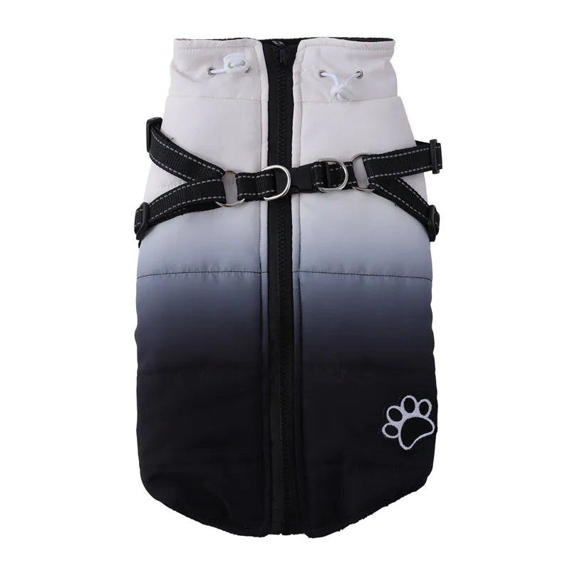 Waterproof Dog Jacket With Harness Winter Warm Pet Dog Clothes For Small Big Dogs Coat Chihuahua Clothing French Bulldog Outfits
