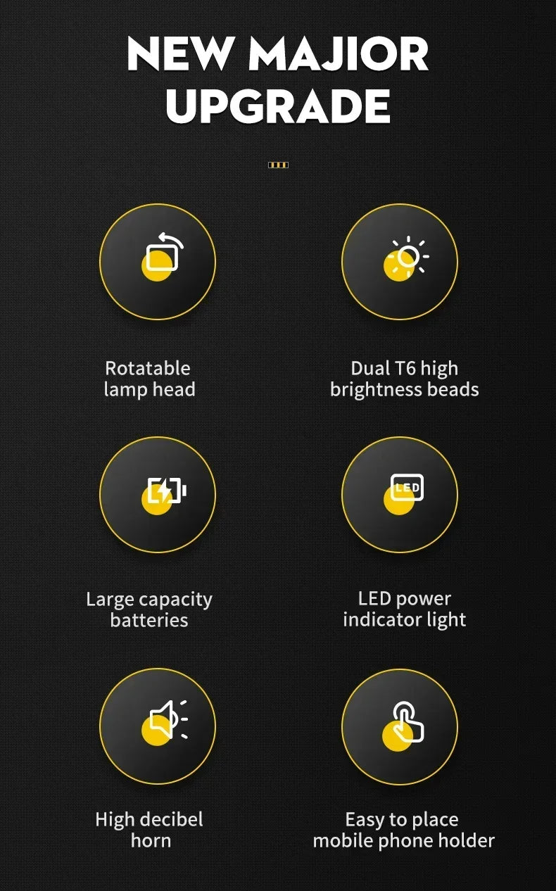 4-in-1 LED Bicycle Light 3000mAh Bike Headlamp Power Bank 400Lumen Handlebar Rechargeable Front Lamp MTB Road Cycling Flashlight