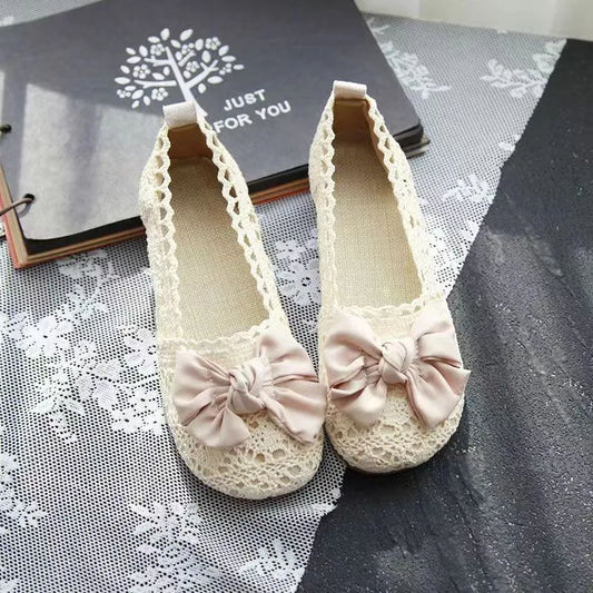 Summer 2026 Women's Flat Bottom Net Shoes Knot Hollow out Design Maternity Fisherman Shoes Casual Versatile Footwear