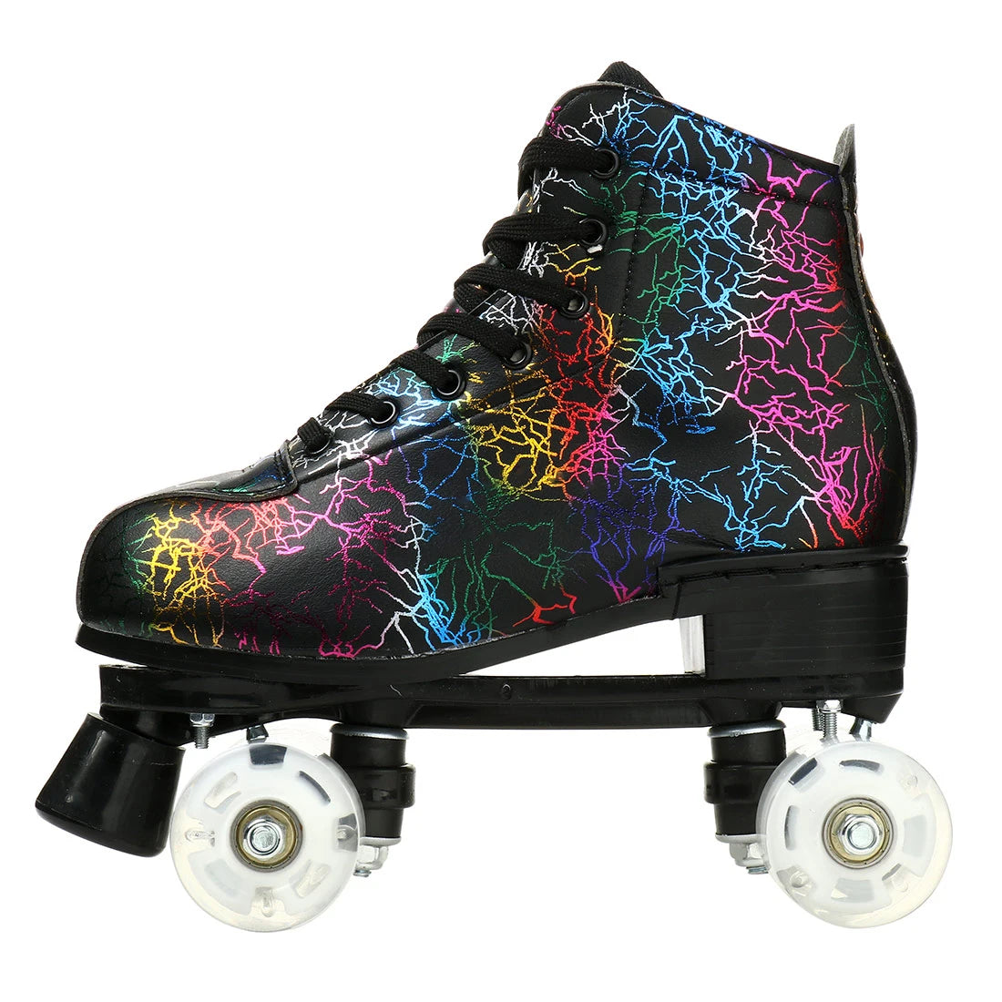 Flashing Quad Roller Skates Adult Flashing 4 Wheels Skates For Women Men Outdoor Sports Ice Skating Rink Quad Sneakers
