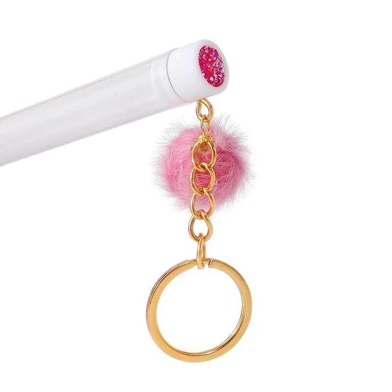 50/5pcs Gold Keychain Tube Eyelash Brush Crystal Lash Mascara Wands Eyebrow Comb Spoolies Container Lashes Brushes Makeup Tools
