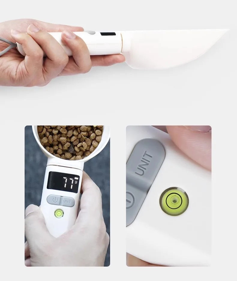 800g/1g Portable LCD Digital Kitchen Scale Home Electronic Measuring Tool  Pet Dog and Cat Digital Feeding Bowl Weighing Spoon