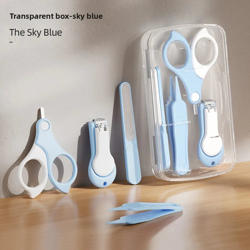 Baby Nail Clipper Set - Newborn-Safe Nail Scissors,Anti-Pinch Skin Nail Cutter Kit, Gentle Precision Grooming Tools for Infants