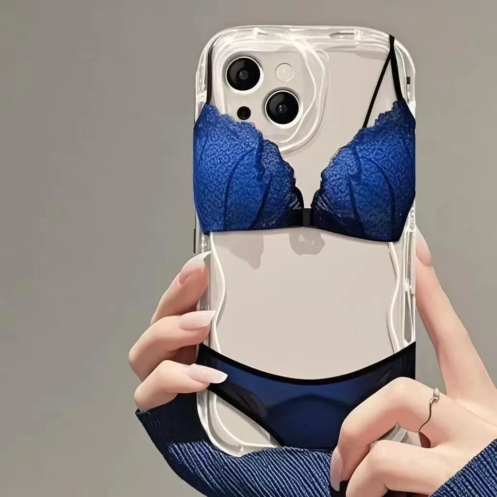 Fashion Sexy Lace Phone Case For iPhone 17 16 16e 15 14 13 12 11 Pro Max Mini X XR XSMAX 8 7 6S Air Plus 3D Wave Soft Back Cover