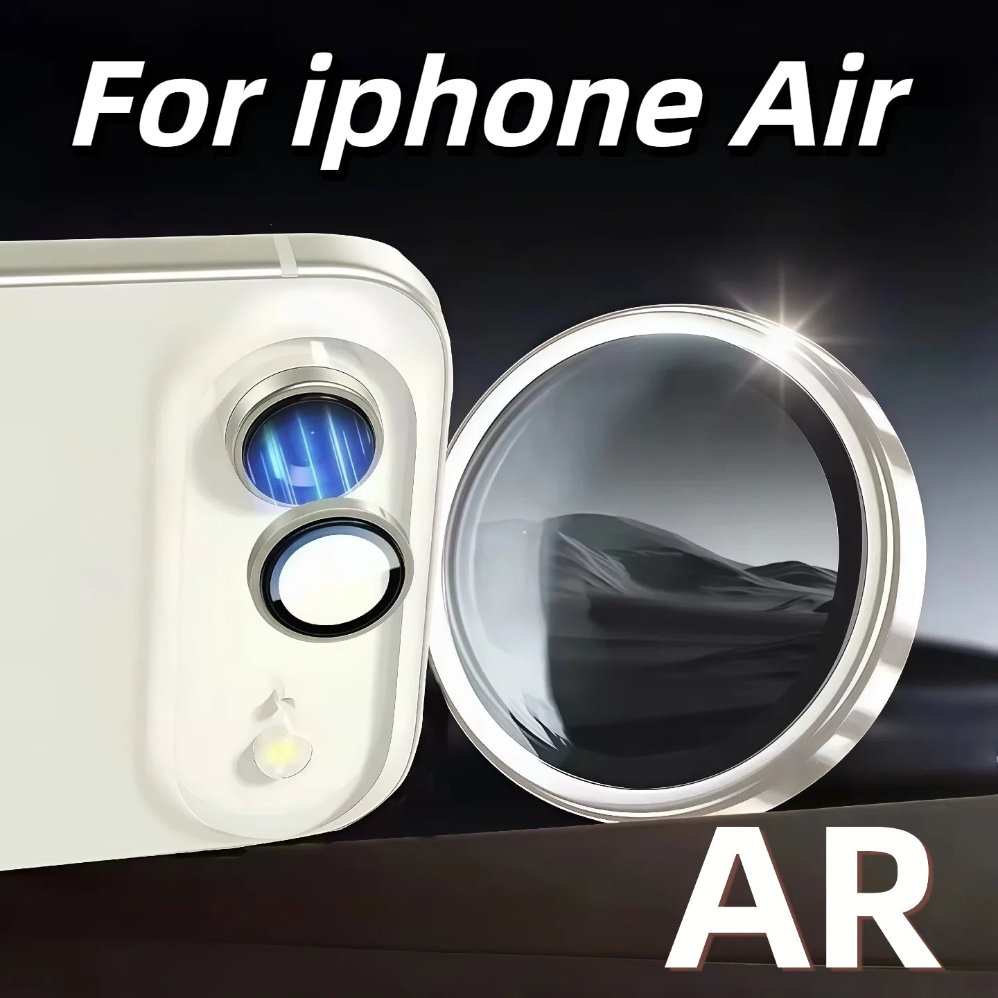 For iPhone Air Original AR AF Anti-Fog Tempered Glass Camera Protector Film Black Silver Grey Golden