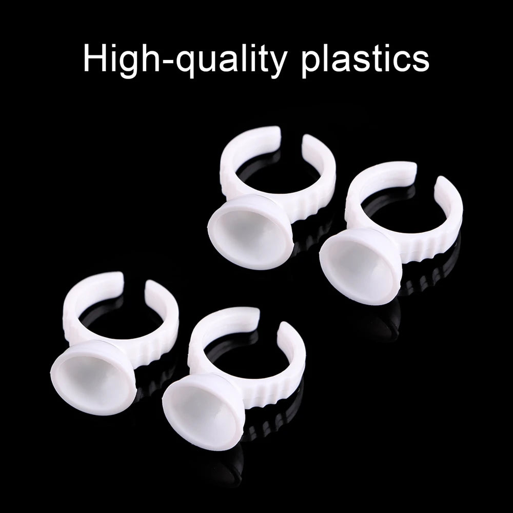 100/500/1000PCS Tattoo Rings Cups S/M/L Disposable Permanent Makeup Ring Plastic Tattoo Ink Pigment Ring for Tattoo Accessories