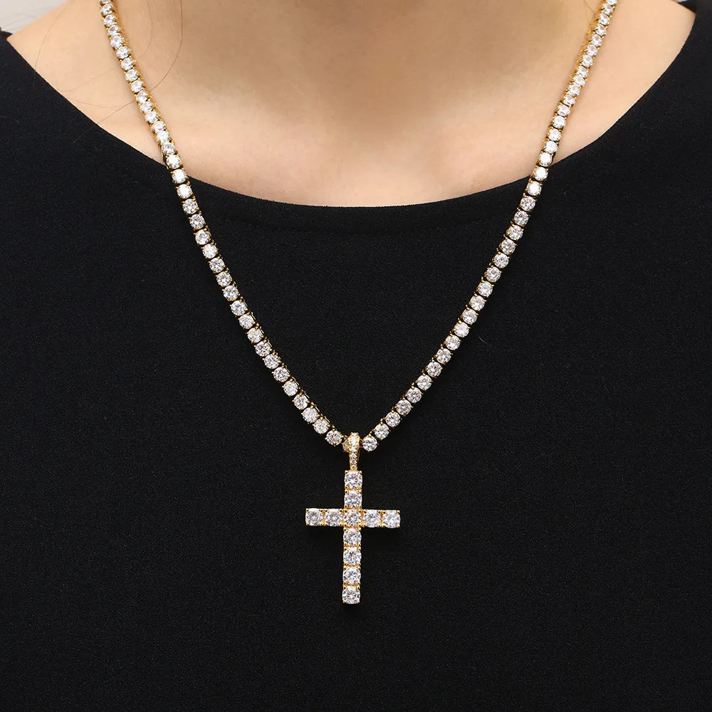 Hip Hop Exquisite Jewelry Iced Out Cross Pendant Quality Sparkling Men and Women Styles Dispatch on Behalf Wholesale
