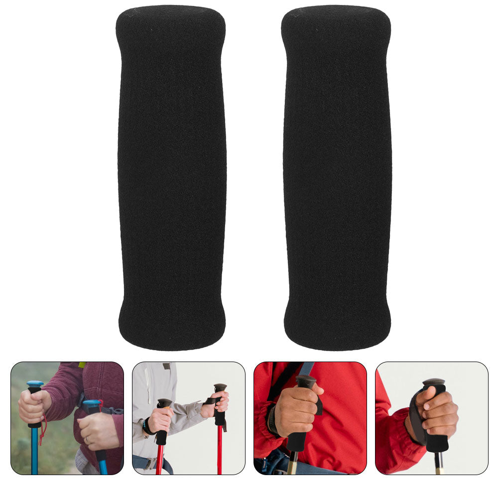 2 Pcs Walker Walking Aid Handle Cover Elderly Grip Accessories for Cane Replacement Handles Sponge Crutch Grips