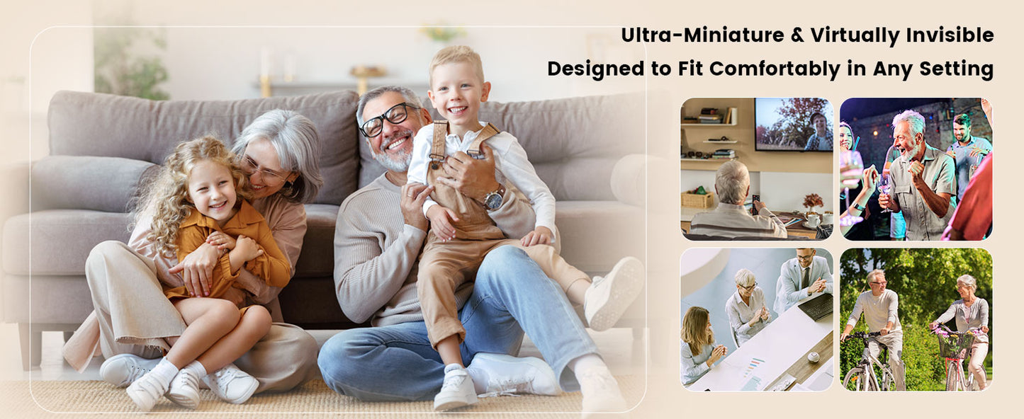 OTC Rechargeable Hearing Aid, Long Battery Life, Intelligent Noise Reduction, Excellent Comfort, Almost Invisible Hearing Aid